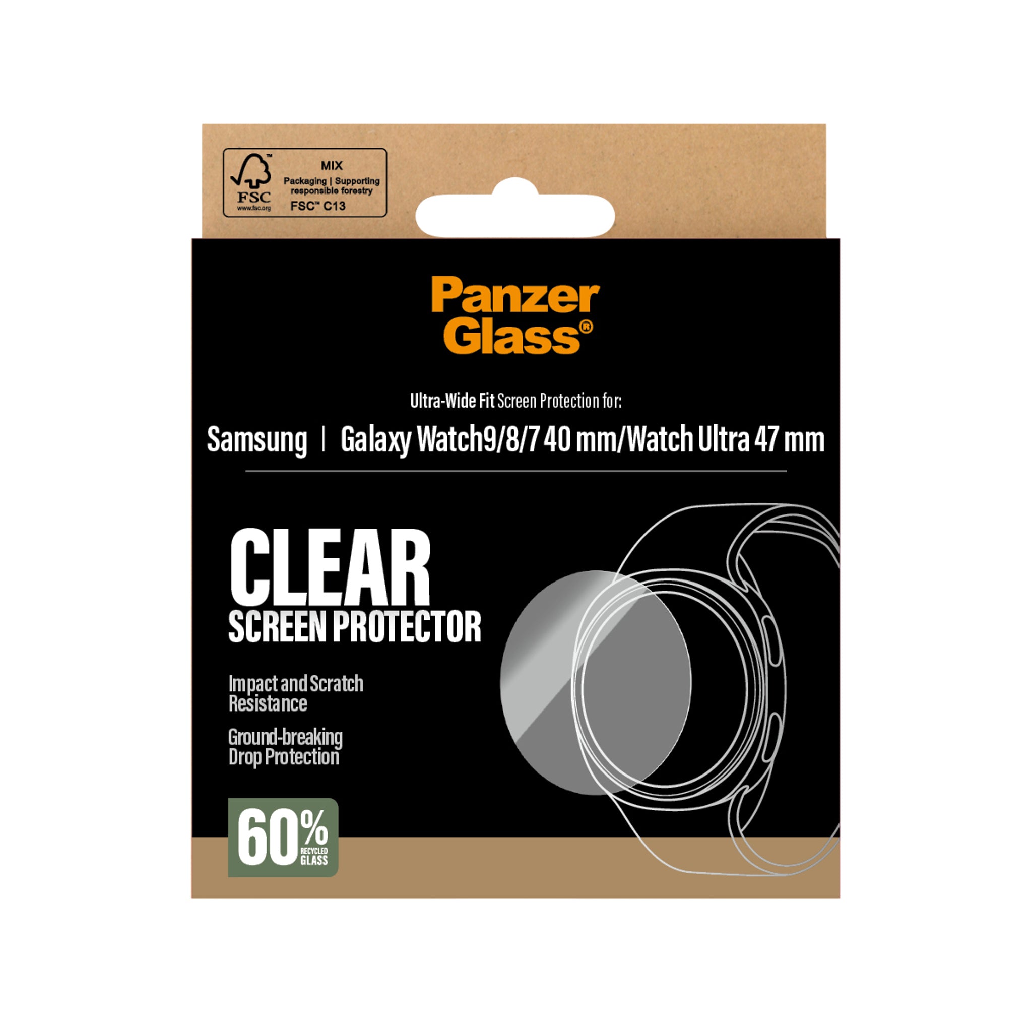 PanzerGlass® Screen Protector Samsung Galaxy Watch9 40mm | Watch8 40mm | Watch Ultra 47mm | Watch7 40mm